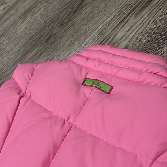 Womens Pink Lilly Pulitzer Winter Down Puffer Vest Full Zip Size XS - Picture 5 of 6